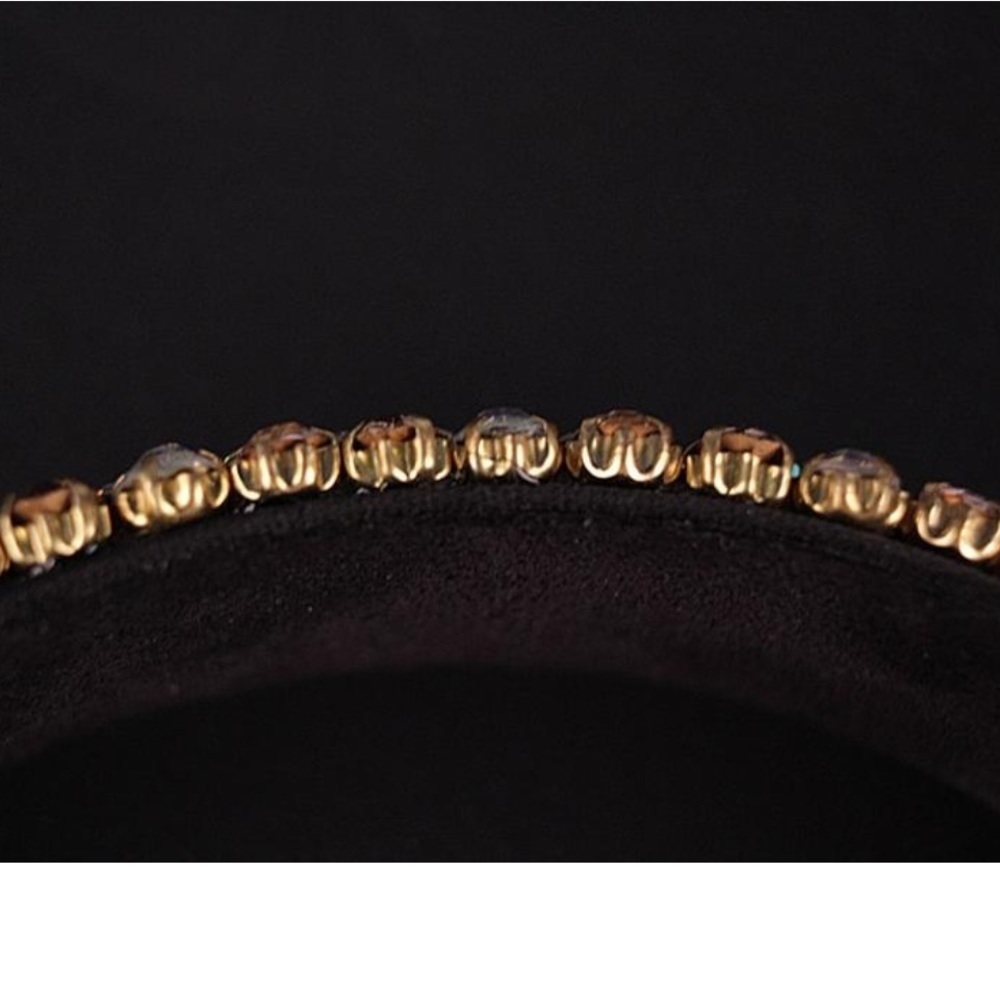 Topaz Multi Row Rhinestone Headband - Picture 4 of 4